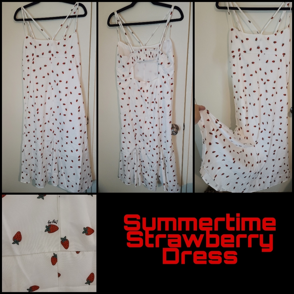 NWOT Strawberry Maxi Dress
